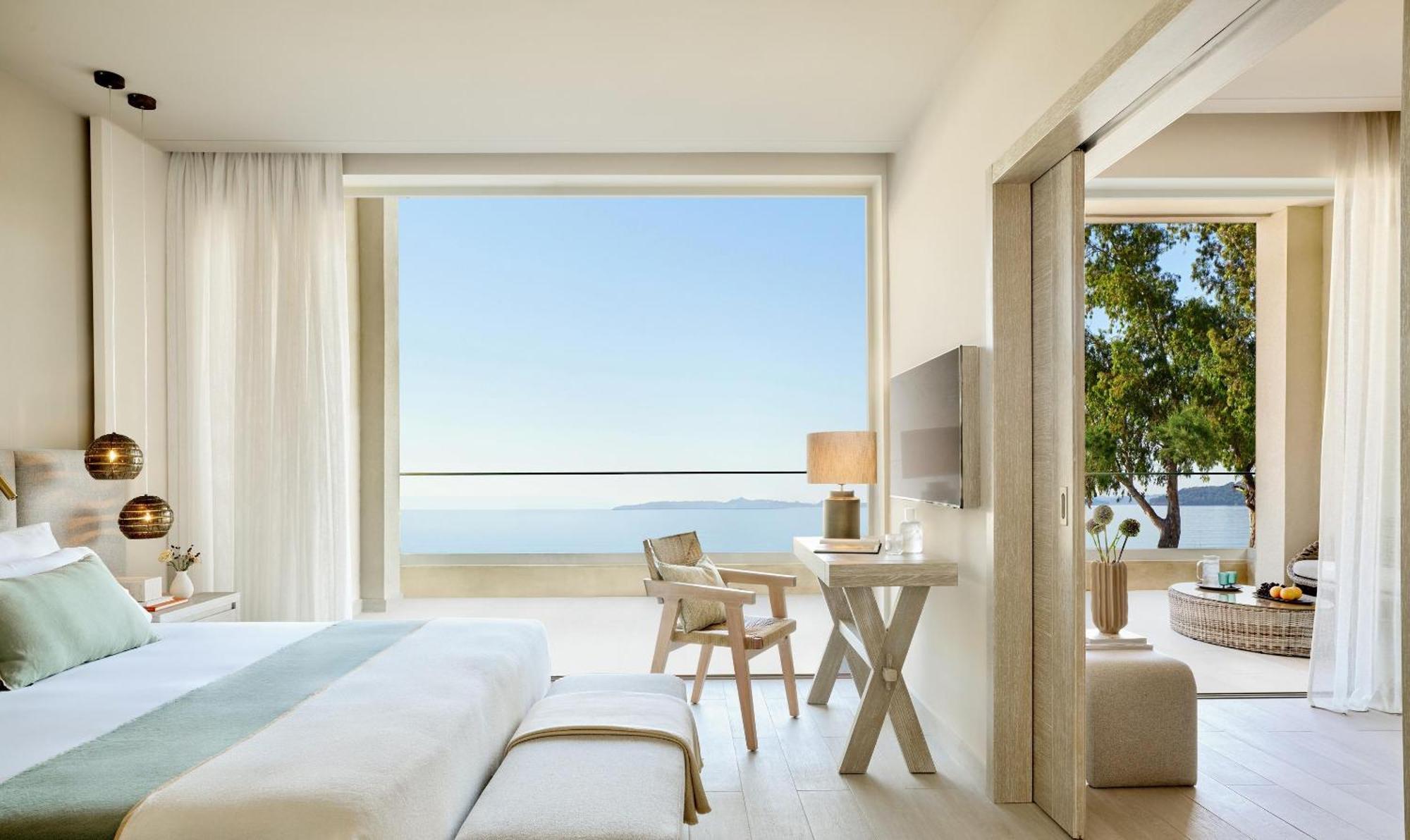 Deluxe Suite mit 1 Schlafzimmer, großem Balkon und Meerblick
